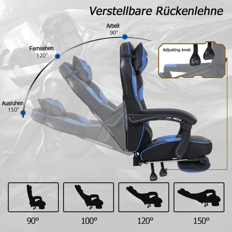 Elecwish Adjustable Reclining Ergonomic Faux Leather PC Elecwish Adjustable Reclining Ergonomic Faux Leather PC